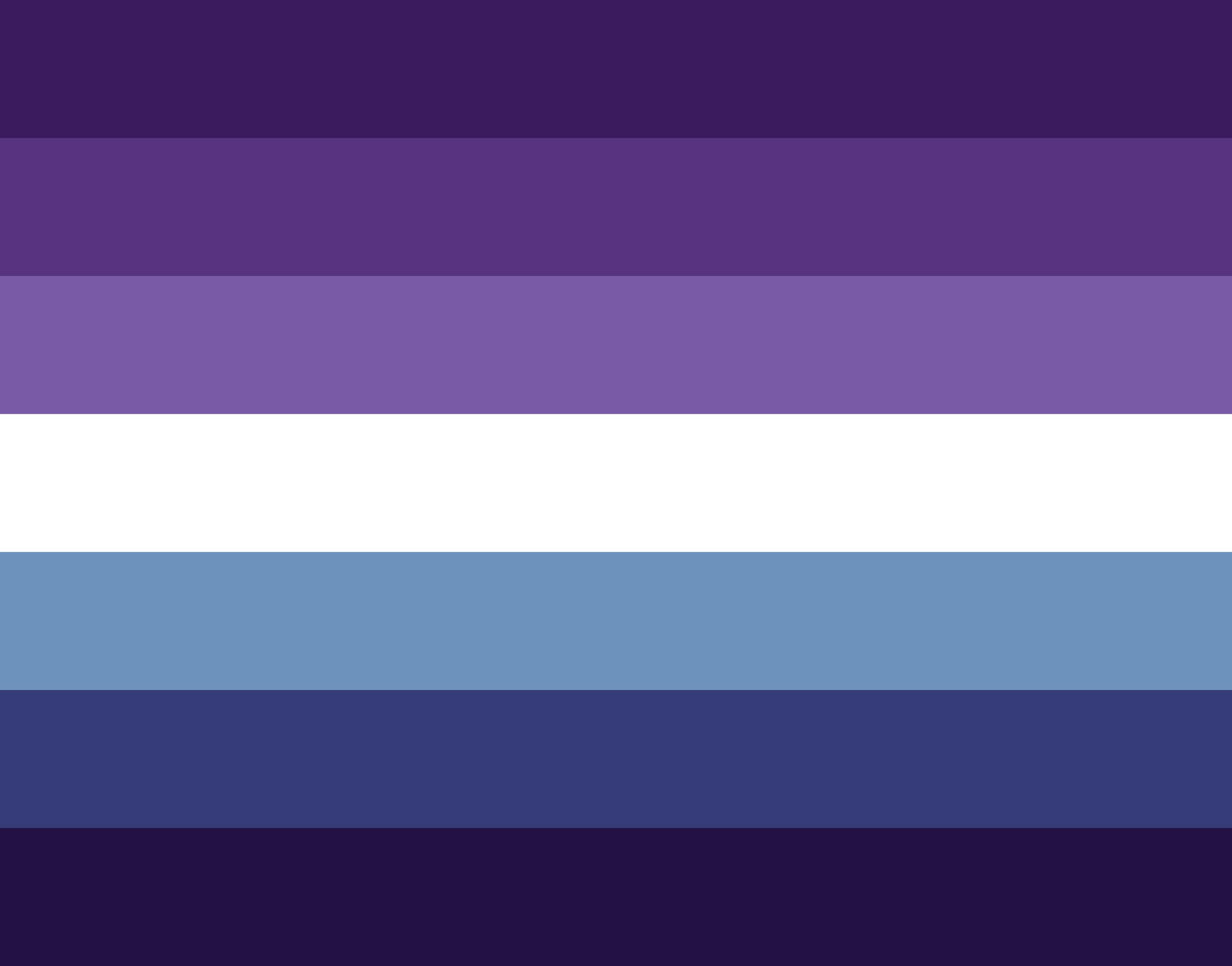 7-stripe version of the new purple blue gay man flag, darker colors